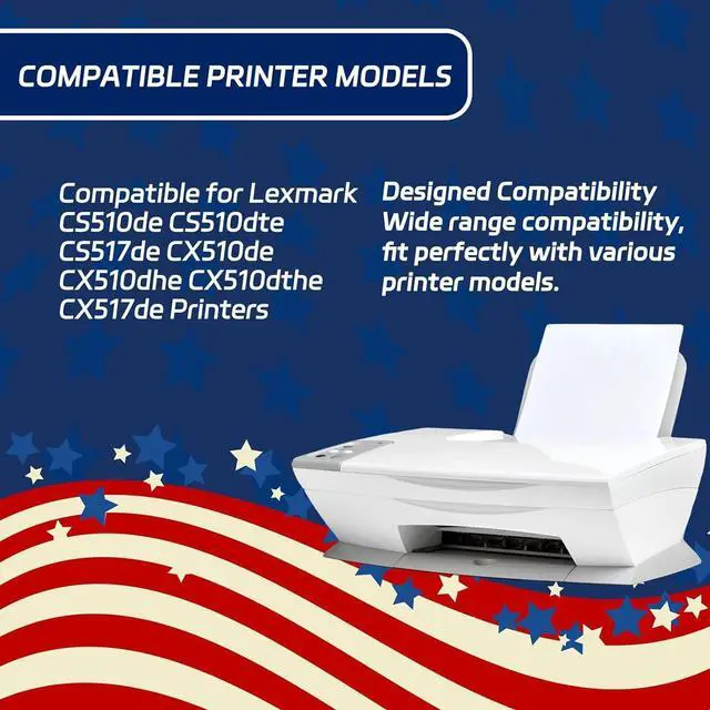 Alt view image 2 of 7 - Compatible for Lexmark 70C0D10 70C0D20 70C0D30 70C0D40 Developer Unit Work for Lexmark CS510de CS510dte CS517de CX510de CX510dhe CX510dthe Printers, with Chip, High Yield 30000 Pages (Black)