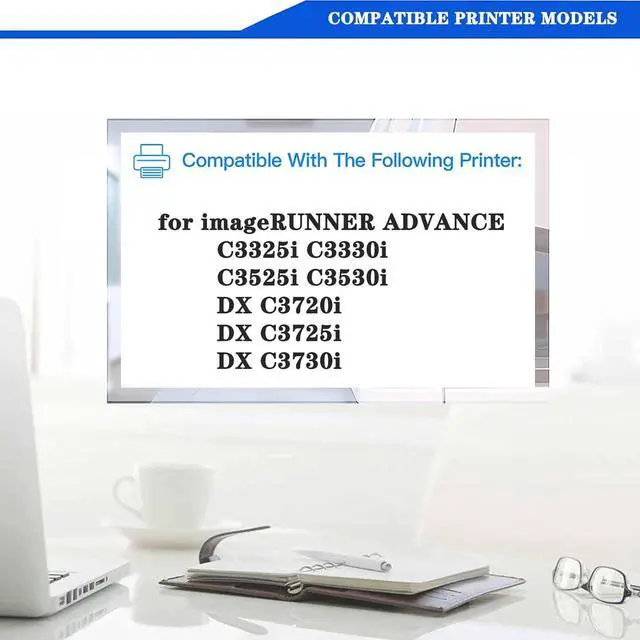 Alt view image 2 of 7 - QUNINE Compatible for Canon GPR-53 Developer Unit, Large Capacity Work with ImageRUNNER Advance C3325i C3330i C3525i C3530i DX C3720i C3725i C3730i Printer, High Yield 150, Yellow