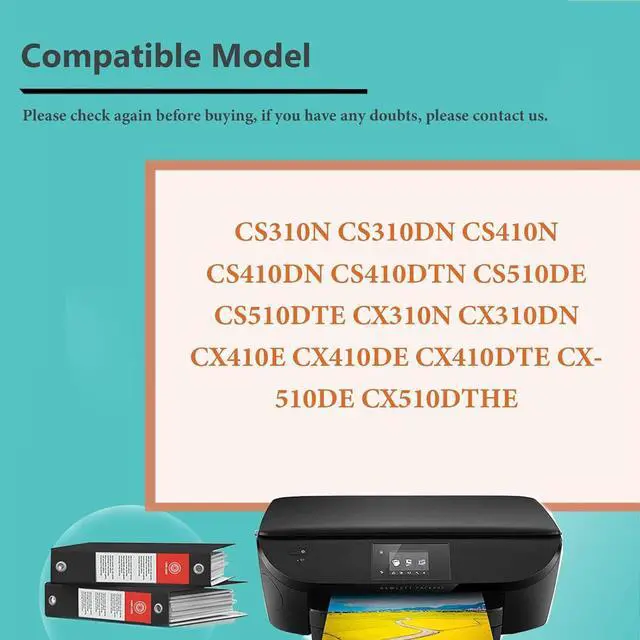 Alt view image 2 of 7 - Developer Unit Compatible for Lexmark CS310 CS410 CS510 CS317 CS417 CS517 CX310 CX410 CX510 CX317 CX417 CX517 Printer,70C0D10 70C0D20 70C0D30 70C0D40 Developer Asse Black