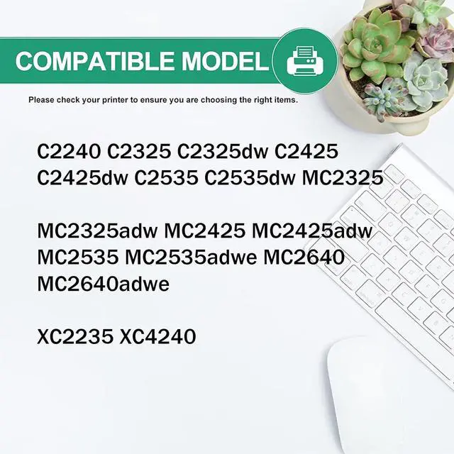 Alt view image 2 of 7 - Compatible Developer Unit for Lexmark 78C0D10 78C0D20 78C0D30 78C0D40, for C2240 C2325 C2425 C2535 MC2325 MC2425 MC2535 MC2640 XC2235 XC4240 Printer (Black)
