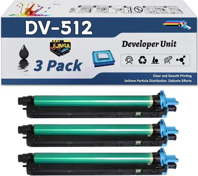 Main image of Work for Konica Minolta bizhub C224 C224e C284 C284e C364 C364e C454 C454e C554 C554e Printers, Replacement for Konica Minolta DV-512 Developer Unit, Capacity of 700000 Pages (3 Pack Black)