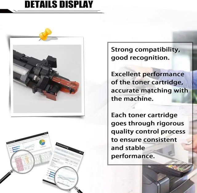 Alt view image 4 of 7 - DV-512K DV-512C DV-512M DV-512Y Developer Unit Replacement (DV512) Compatible for Konica Minolta Bizhub C224 C224e C284 C284e C364 Printer Yellow