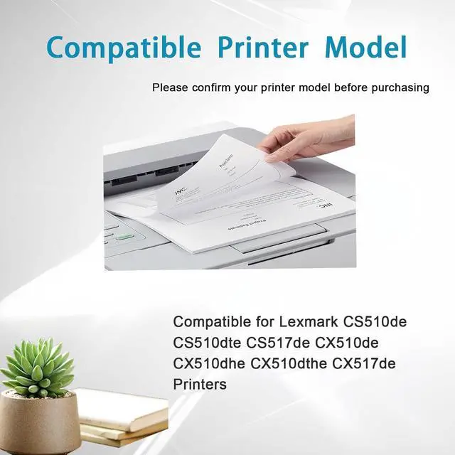 Alt view image 2 of 7 - Compatible for Lexmark CS510de CS510dte CS517de CX510de CX510dhe CX510dthe CX517de Printers, 70C0D10 70C0D20 70C0D30 70C0D40 Developer Unit ,High Yield 30000 Pages (Cyan)