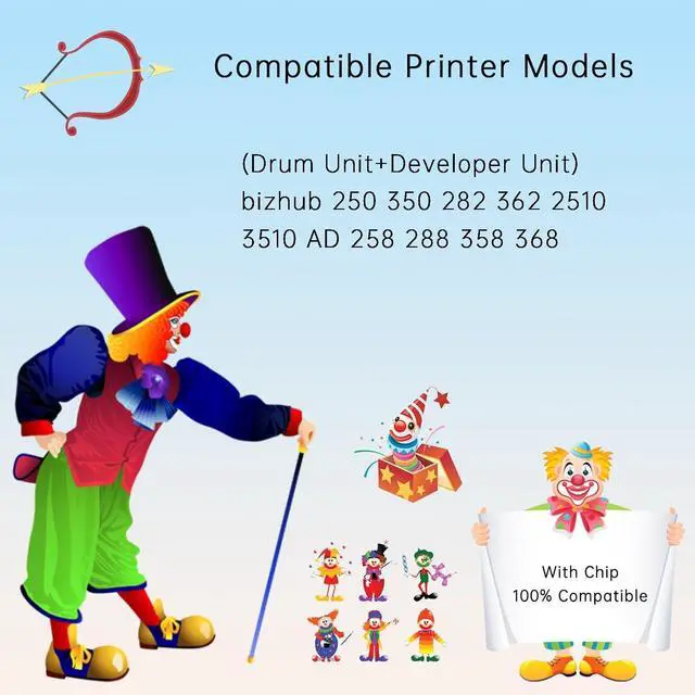 Alt view image 2 of 6 - DR310 DV311 Image Drum Unit Compatible with Konica Minolta (Drum Unit+Developer Unit) bizhub 250 350 282 362 2510 3510 AD 258 288 358 Printers (2 Set)