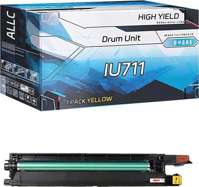 Main image of ALLC Compatible for Konica Minolta IU711 Drum Unit Work for Konica Minolta (Drum Assembly + Developer Tank) bizhub C654 C654e C754 C754e Printers, with Chip, High Yield 200000 Pages (Yellow)