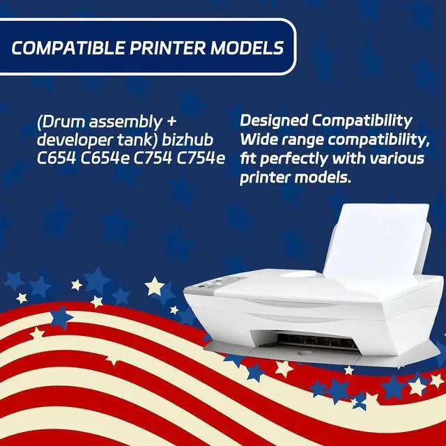 Alt view image 2 of 7 - ALLC Compatible for Konica Minolta IU711 Drum Unit Work for Konica Minolta (Drum Assembly + Developer Tank) bizhub C654 C654e C754 C754e Printers, with Chip, High Yield 200000 Pages (Yellow)