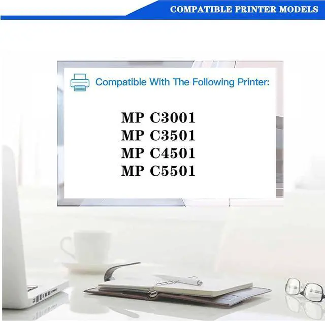 Alt view image 2 of 7 - MP C3501 Compatible Imaging Unit (with Developer Unit) for Ricoh Aficio MP C3001 MP C3501 MP C4501 MP C5501 Printer, High Yield 120,000 Pages Yellow