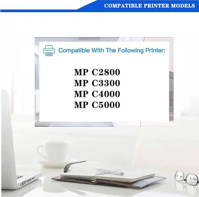 Alt view image 2 of 7 - MP C2800 Compatible Imaging Unit (with Developer Unit) for Ricoh Aficio MP C2800 MP C3300 MP C4000 MP C5000 Printer, High Yield 120,000 Pages Black
