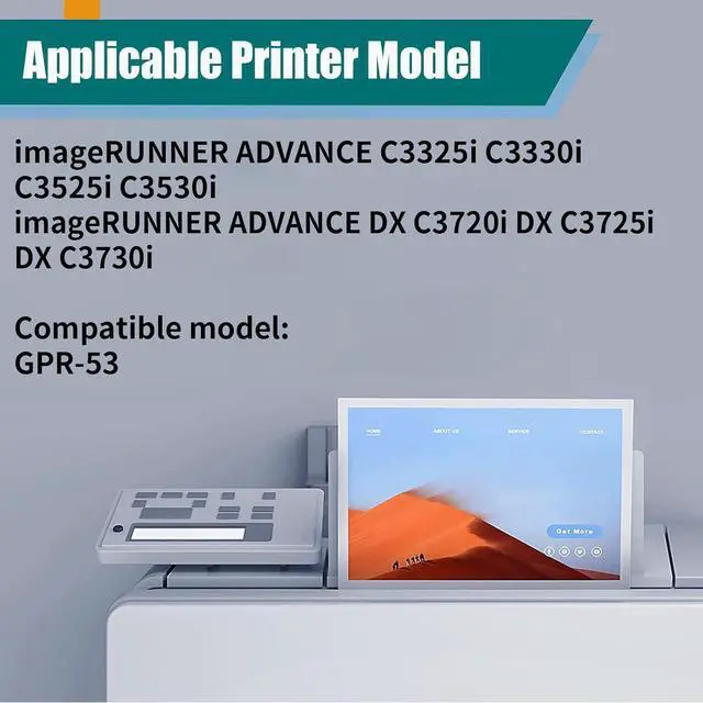 Alt view image 2 of 7 - Compatible GPR-53 Developer Unit Replacement for Canon ImageRUNNER Advance C3325i C3330i C3525i C3530i DX C3720i C3725i C3730i Printer (1Magenta)