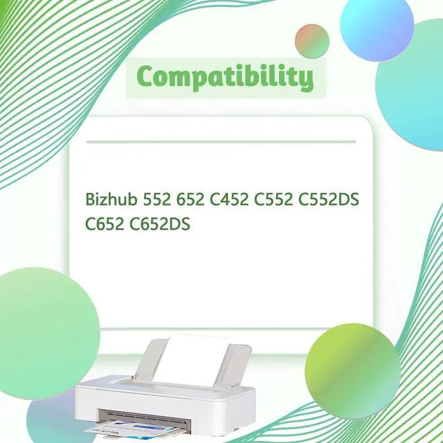 Alt view image 3 of 7 - DR612 IU612 Compatible Drum Units with Chip, Work for Bizhub 552 652 C452 C552 C552DS C652 C652DS Printers, Imaging Unit Replacement 120,000 Pages Bk Developer