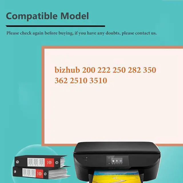 Alt view image 2 of 7 - DR-310 Drum Cartridge Compatible for Konica Minolta Bizhub 200 222 250 282 350 362 2510 3510 Printer, DV-310 Developer Drum Unit (DR-310)