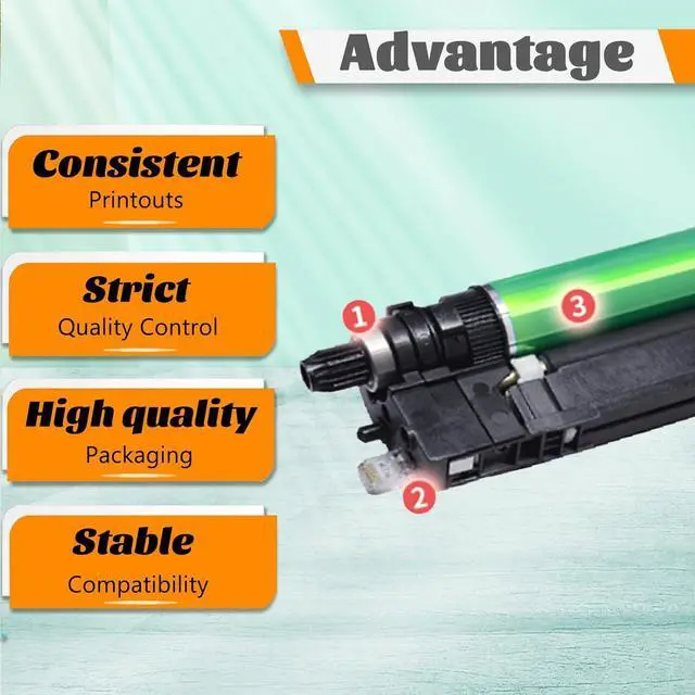 Alt view image 6 of 7 - Compatible for HP W9044MC Drum Unit Replacement for Color Laserjet Managed MFP E77822dn E77822Z E77825dn E77825Z E77830dn E77830Z Printer 1 Cyan