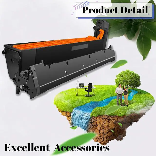 Alt view image 4 of 7 - Compatible Drum Unit Replacement for OKI C710dn,Work for OKI C710 C710DN C711N C711DN C711DTN Printer 1-Black