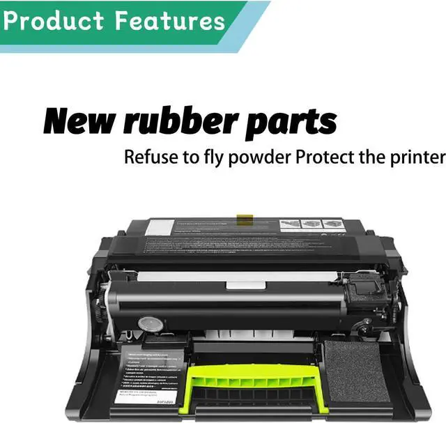 Alt view image 4 of 7 - 56F0Z00 Drum Unit Replacement Compatible for Lexmark M3250 XM3250 Printer 2 Black