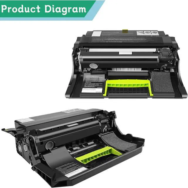 Alt view image 5 of 7 - 56F0Z00 Drum Unit Replacement Compatible for Lexmark M3250 XM3250 Printer 2 Black