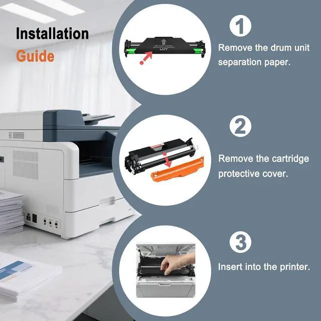 Alt view image 5 of 7 - Compatible MS911 54G0P00 Drum Unit Replacement for Lexmark Printers to Use with MS911DE MX910DE MX900DE MX912DE+166 Printer,Long-Lasting and Accurate Printing 4set