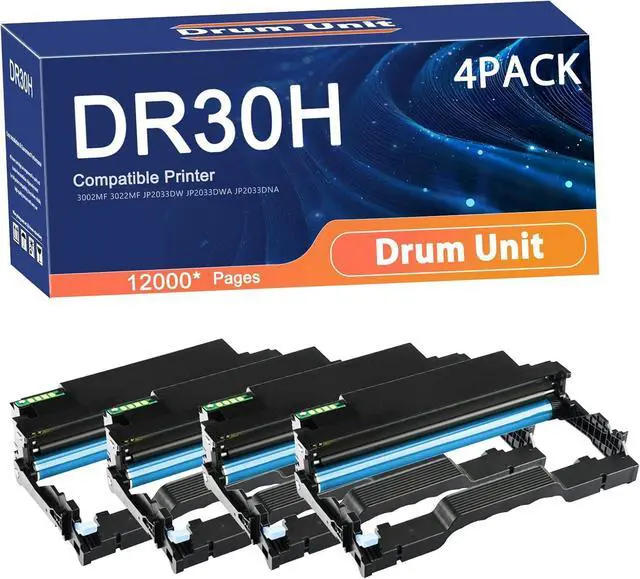Main image of Compatible DR-30H DR30H Drum Unit Replacement for Konica Minolta Printers to Use with 3002MF 3022MF JP2033DWJP2033DWAJP2033DNA Printer,Long-Lasting and Accurate 4set