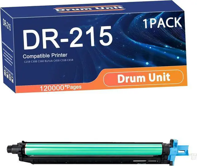 Main image of Compatible DR215 DR-215 Drum Unit Replacement for Konica Minolta Printers to Use with C258 C308 C368 Bizhub C458 C558 C658 Printer,Long-Lasting and Accurate 1set