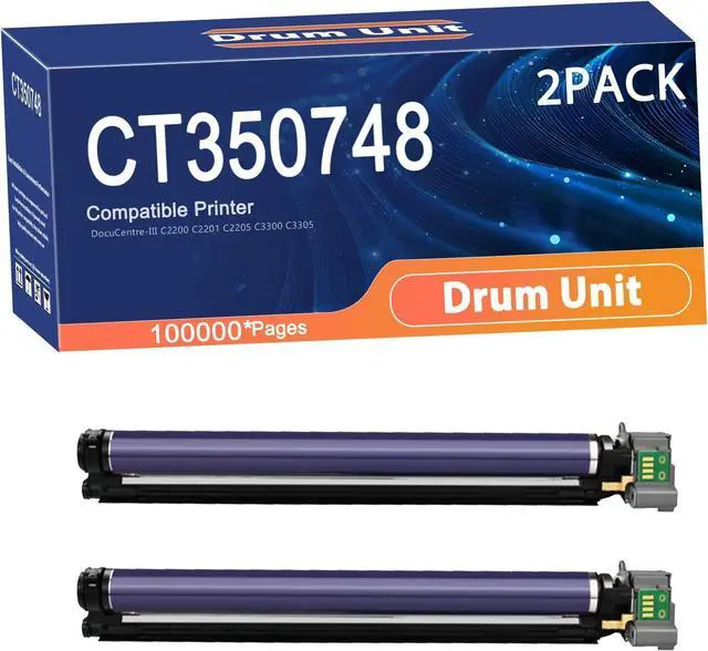 Main image of Compatible CT350748 CT350595 Drum Unit Replacement for Xerox Printers to Use with DocuCentre-III C2200 C2201 C2205 C3300 C3305 Printer,Long-Lasting and Accurate 2set