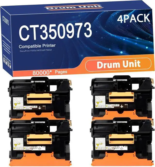 Main image of Compatible CT350973 P355d Drum Unit Replacement for Xerox Printers to Use with DocuPrint P355d M355df P365d Printer,Long-Lasting and Accurate Printing 4set