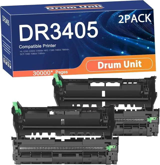 Main image of Compatible DR3405 Drum Unit Replacement for Brother DR-3405 Printers to Use with HL-L5200DW HL-L6200DW MFC-L5755DW MFC-L6700DW MFC-L6900DW Printer,Long-Lasting and Accurate 2set