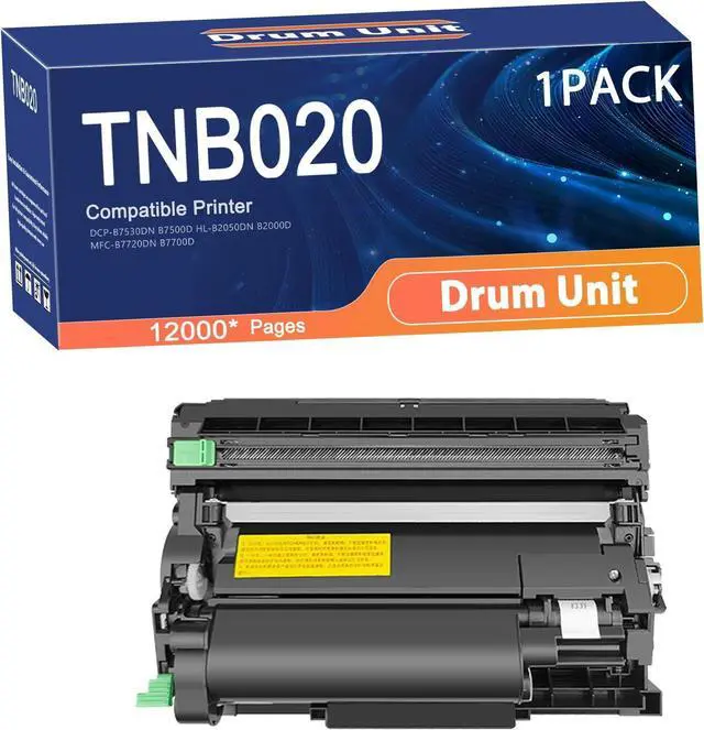 Main image of Compatible TNB020 Drum Unit Replacement for Brother TNB-020 Printers to Use with DCP-B7530DN B7500D HL-B2050DN B2000D MFC-B7720DN B7700D Printer,Long-Lasting and Accurate 1set