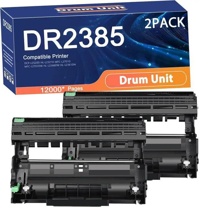 Main image of Compatible DR2385 Drum Unit Replacement for Brother DR-2385 Printers to Use with DCP-L2520D HL-L2321D MFC-L2701D MFC-L2701DW HL-L2366DW HL-L2361DN Printer 2set