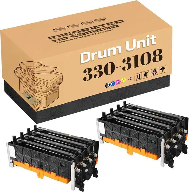 Main image of 330-3108 Drum Unit Compatible for Dell 1320c 2150cdn 2150cn 2130cn 2135cn 2155cdn 2155cn Printer,Drum Cartridge/Imaging Unit 2 Pack