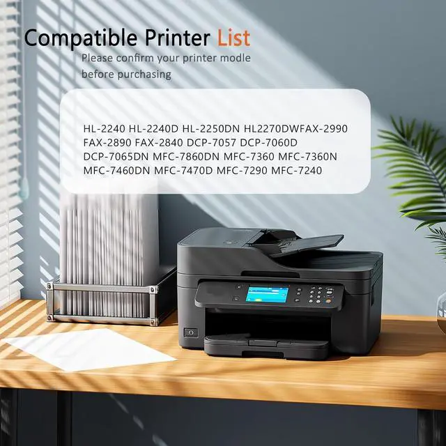Alt view image 2 of 7 - Compatible DR2250 Drum Unit Replacement for Brother DR-2250 Printers to Use with HL-2240 HL-2240D HL-2250DN HL2270DWFAX-2990 FAX-2890 FAX-2840 DCP-7057 Printer 2set