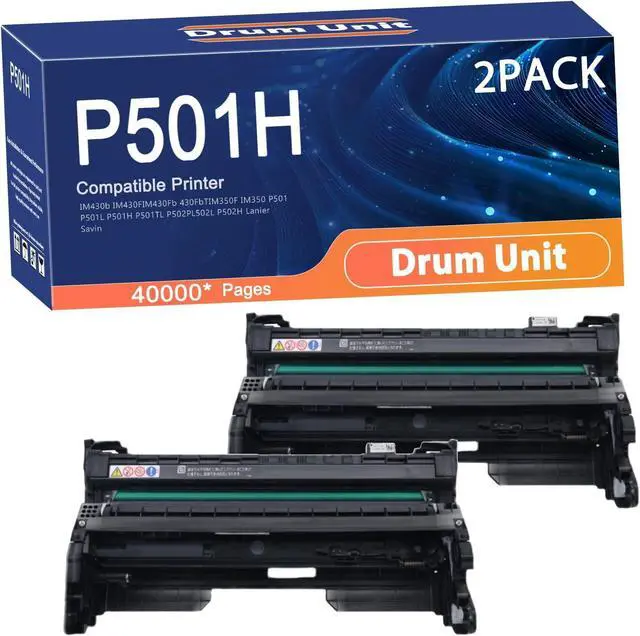 Main image of Compatible P501H 418094 514205 Drum Unit Replacement for Ricoh Printers to Use with IM430b IM430F IM430Fb 430FbT IM350F IM350 P501 P501L P501H P501TL P502L P502L Printer 2set