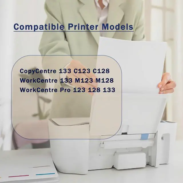 Alt view image 2 of 7 - 013R00589 Drum Unit Compatible for Xerox CopyCentre 133 C123 C128 WorkCentre 133 M123 M128 WorkCentre Pro 123 128 133 Printers, Capacity 60000 Pages, with Chip, Stable Output (2-Pack Black)