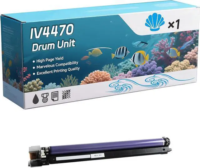 Main image of IV4470 Drum Unit Compatible for Xerox DocuCentre-lV C2270 C3370 C4470 C5570V C2275 C3373 C3375 C4475 Printers, Capacity 200000 Pages, with Chip, Stable Output (1 Pack Cyan)