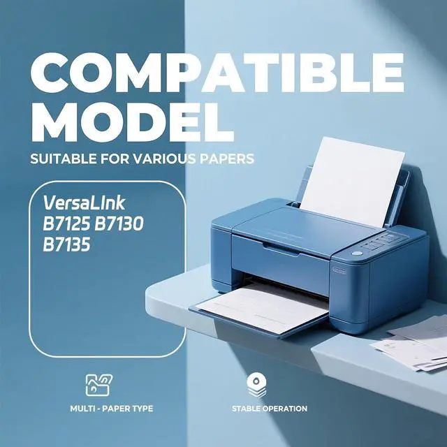 Alt view image 2 of 7 - VersaLInk B7100 Drum Unit Compatible for Xerox VersaLInk B7125 B7130 B7135 Printers, Capacity 80000 Pages, with Chip, Stable Output (1 Pack Black)