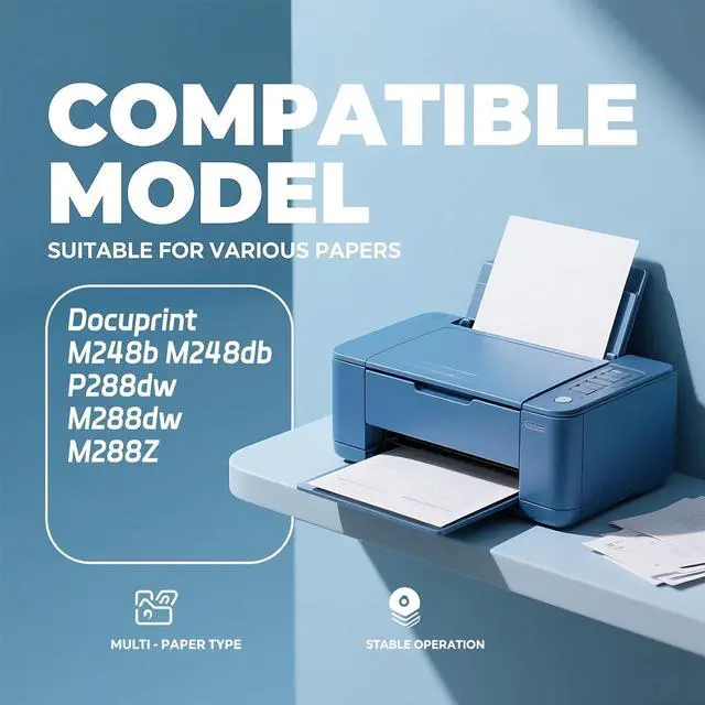 Alt view image 2 of 7 - M248D Drum Unit Compatible for Xerox Docuprint M248b M248db P288dw M288dw M288Z Printers, Capacity 22000 Pages, with Chip, Stable Output (2-Pack Black)