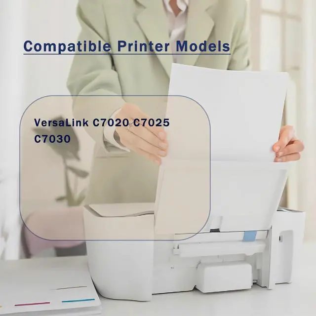 Alt view image 2 of 7 - 113R00780 Drum Unit Compatible for Xerox VersaLink C7020 C7025 C7030 Printers, Capacity 87000 Pages, with Chip, Stable Output (1 Pack Cyan)