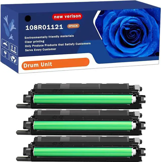 Main image of 108R01121 Drum Unit Compatible for Xerox Phaser 6600DN 6600N VersaLink C400DN C400N C405DN 6605DN 6605N 6655 Printers, Capacity 60000 Pages, with Chip, Stable Output (3 Pack Black)