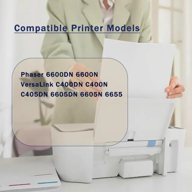 Alt view image 2 of 7 - 108R01121 Drum Unit Compatible for Xerox Phaser 6600DN 6600N VersaLink C400DN C400N C405DN 6605DN 6605N 6655 Printers, Capacity 60000 Pages, with Chip, Stable Output (3 Pack Black)