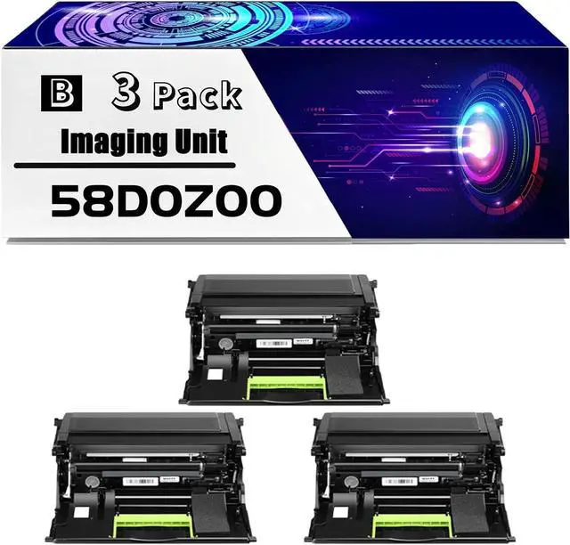 Main image of 58D0Z00 Imaging Unit is Compatible for Lexmark B2865dw M5255 M5270 MS725dvn MS821dn MS821n MS822de MS823dn Printers (3 Pack Black)