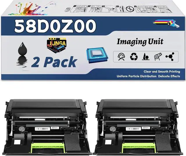 Main image of Work for Lexmark B2865dw M5255 M5270 MS725dvn MS821dn MS821n MS822de MS823dn MS823n Printers, Replacement for Lexmark 58D0Z00 Imaging Unit, Capacity of 150000 Pages (2-Pack Black)
