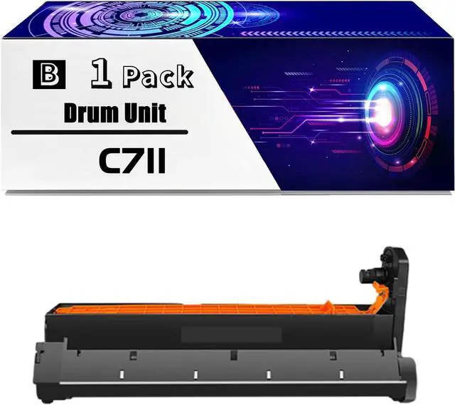 Main image of C711 Drum Unit is Compatible for Okidata OKI 711dn C711dtn C711n Printers, High Yield 30000 Pages, with Chip for Long-Lasting Durability (1 Pack Black)