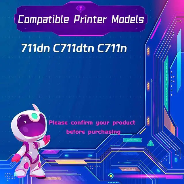 Alt view image 2 of 7 - C711 Drum Unit is Compatible for Okidata OKI 711dn C711dtn C711n Printers, High Yield 30000 Pages, with Chip for Long-Lasting Durability (1 Pack Black)