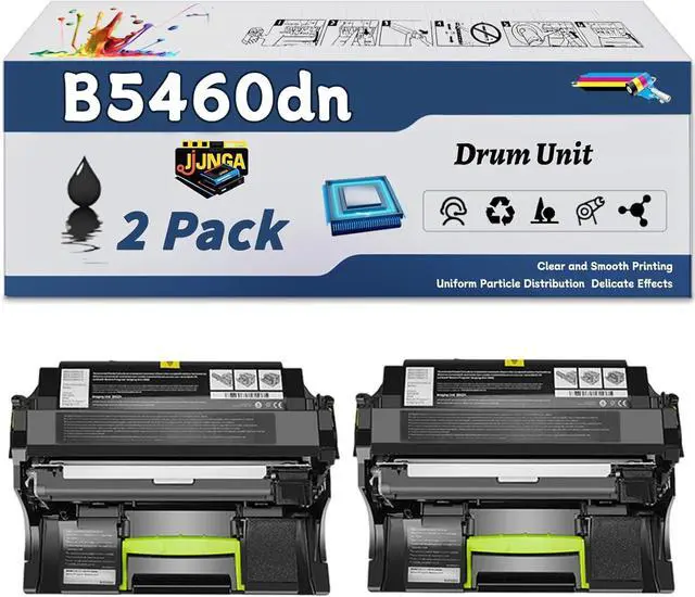 Main image of Work for Dell B5460dn B5465dnf S5830dn Smart Printer Printers, Replacement for Dell B5460dn Drum Unit, Capacity of 100000 Pages (2-Pack Black)