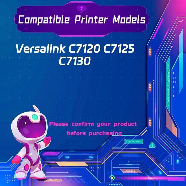 Alt view image 2 of 7 - 013R00688 Drum Unit is Compatible for Xerox Versalink C7120 C7125 C7130 Printers, High Yield 90000 Pages, with Chip for Long-Lasting Durability (4 Pack Black)