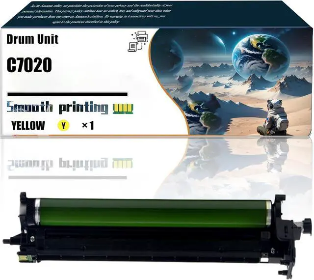 Main image of Replacement Parts Drum Unit C7020 Compatible with Xerox VersaLink C7020 C7025 C7030 Printers, Contains Chip and Clear Printing (1 Pack Yellow)