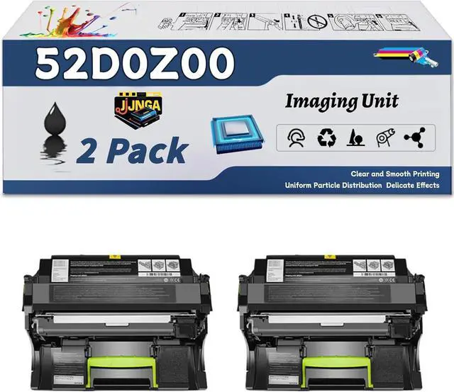 Main image of Work for Lexmark MS710dn MS711dn MS810de MS810dn MS810dtn MS810n MS811dn MS811dtn MS811n Printers, Replacement for Lexmark 52D0Z00 Imaging Unit, Capacity of 200000 Pages (2-Pack Black)