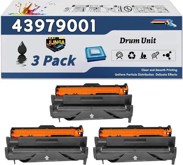 Main image of 43979001 Drum Unit is Compatible for Okidata OKI B410D B410DN B420DN B430DN MB460MFP MB470MFP MB480MFP Printers, with a Capacity of 35000 Pages and a Very Good Printing Experience (3 Pack Black)