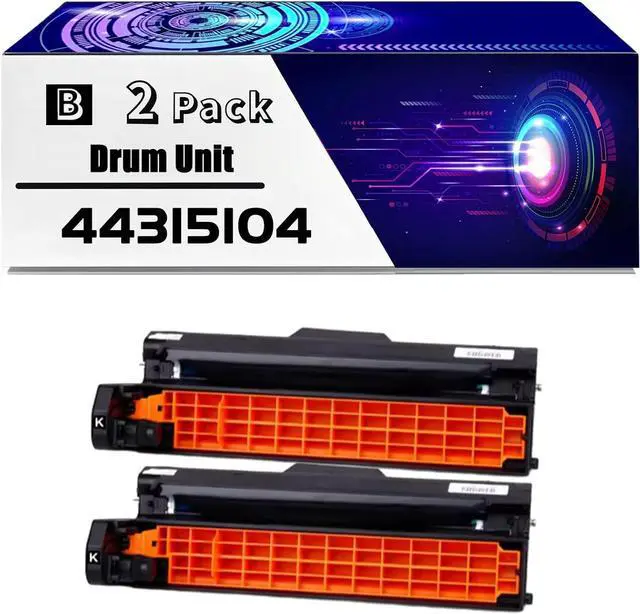 Main image of 44315104 Drum Unit is Compatible for Okidata OKI C610CDN C610DN C610DTN C610N Printers, High Yield 30000 Pages, with Chip for Long-Lasting Durability (2 Pack Black)