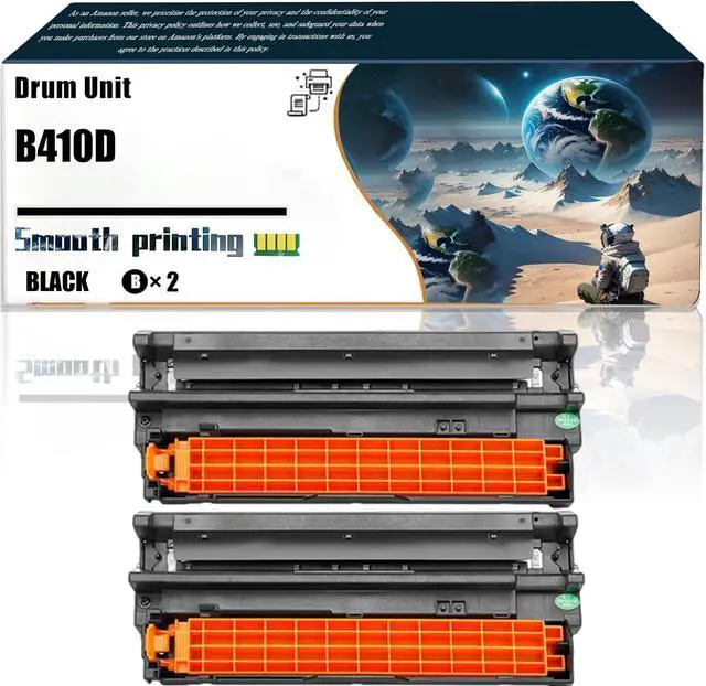 Main image of Replacement Parts Drum Unit B410D Compatible with Okidata OKI B410D B410DN B420DN B430DN Printers, Contains Chip and Clear Printing (2-Pack Black)