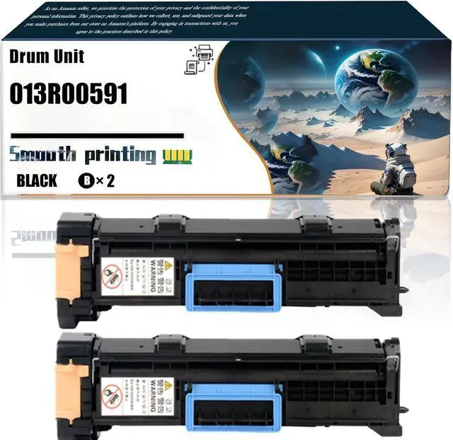 Main image of Replacement Parts Drum Unit 013R00591 Compatible with Xerox WorkCentre 5325 5330 5335 Printers, Contains Chip and Clear Printing (2-Pack Black)
