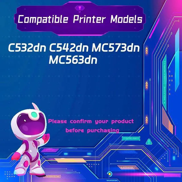 Alt view image 2 of 7 - C532DN Drum Unit is Compatible for Okidata OKI C532dn C542dn MC573dn MC563dn Printers, High Yield 30000 Pages, with Chip for Long-Lasting Durability (1 Pack Magenta)